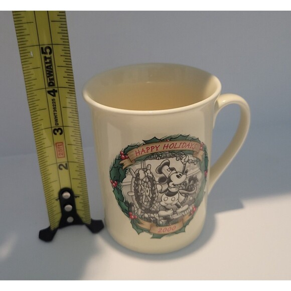 Disney Christmas Through The Years 2000 Steamboat Willie Mickey Mouse Mug - Picture 5 of 5
